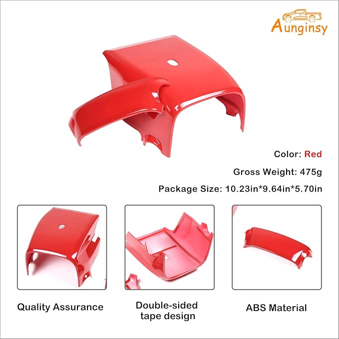 Car Steering Wheel Column Shroud Trim Cover Fit Toyot@a Tundra 2022 2023 2024 Center Console Steering Wheel Base Upper Lower Panel Decorative Cover Protect Sticker Interior Accessories(Manual Version)