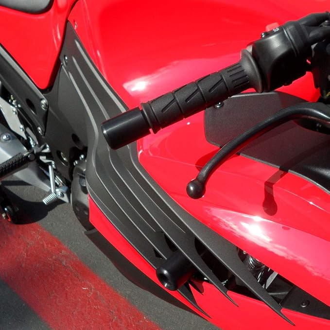 Shogun USA Made Kaw ZX14R 2012 2013 2014 2015 2016 2017 2018 2019 2020 2021 2022 2023 2024 2025 Black Comp No Cut Frame Slider Kit Includes No Cut Frame Sliders Swing Arm Spools and Bar Ends 755-4719