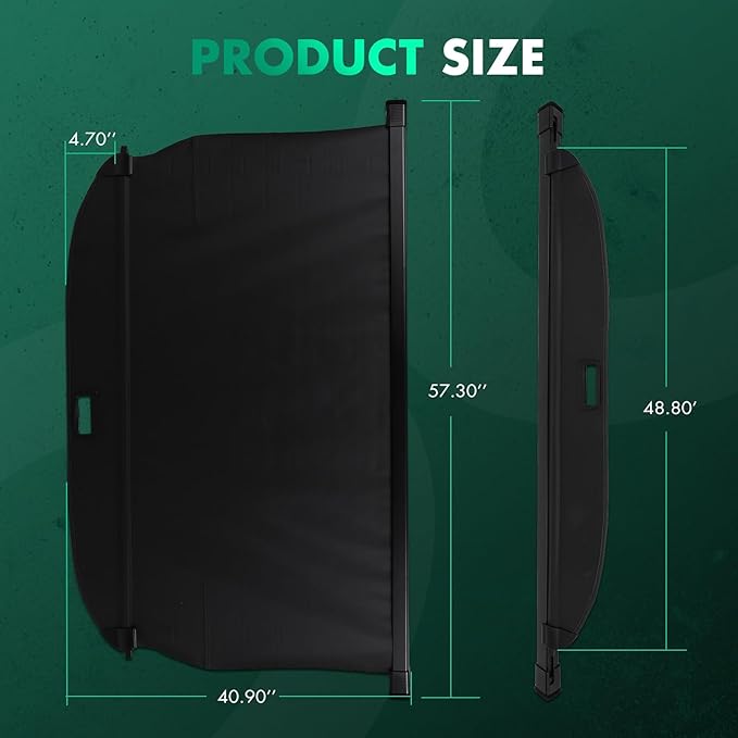 SCITOO Cargo Cover Shade 2020-2024 for Hyundai Palisade Accessories Retractable Trunk Shielding Shade Cargo Anti-Peeping Luggage Tonneau Cover Privacy Screen