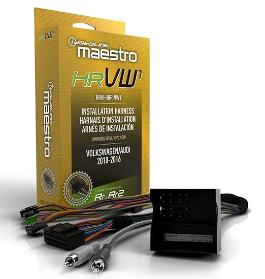 Idatalink Maestro HRN-HRR-VW1 T-Harness for Select Volkswagen Vehicles 2002-16, Replace The Factory Radio While retaining Steering Wheel Controls & use of amp (ADS-MRR or ADS-MRR2 Module Required)