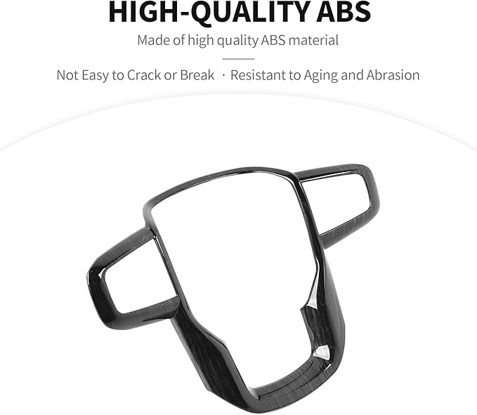 JeCar Steering Wheel Trim Cover Compatible with GMC Sierra 1500 2019-2025, for GMC Sierra 2500HD/3500HD 2020-2024, for GMC Yukon 2021-2024, Black Wood Grain