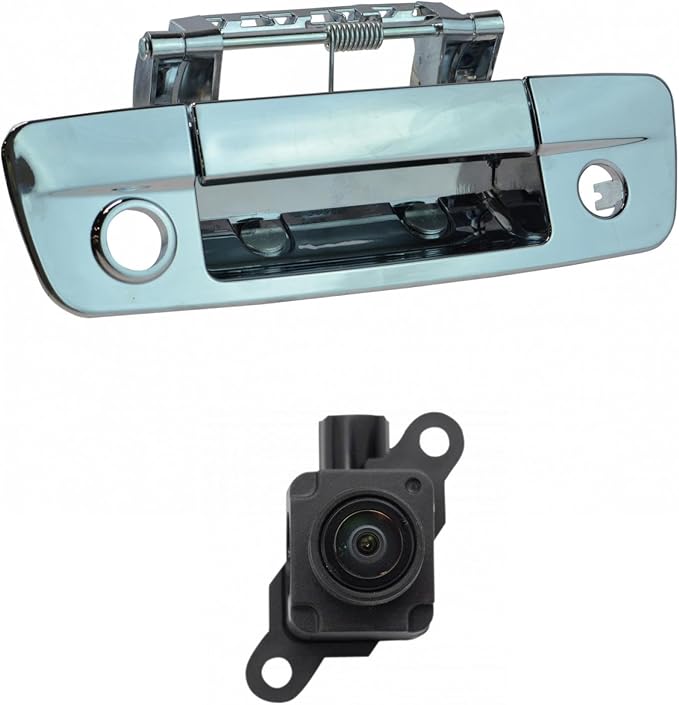 TRQ Rear View Camera Kit Set Chrome for Ram Pickup Truck New