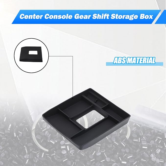 Black Rubber Car Center Console Gear Shift Storage Box Compatible with Land Rover Range Rover Evoque L551 2024-2025 Central Storage Box Phone Box,Gear Shift Organizer Tray Car Accessories