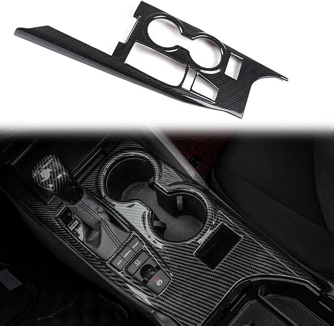 Rifoda for 2018 2019 2020 2021 2022 Toyota Camry ABS Accessories Center Console Gear Shift Panel Cover Fit for Carmy XLE XSE and All Hybrid Editon Interior Trims Carbon Fibre