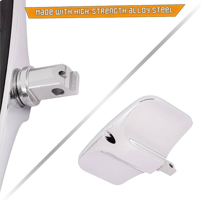 Kinglemc Front Rear Rider Passenger Floorboard FootPeg for Victory/Indian (Eagle, Silver)