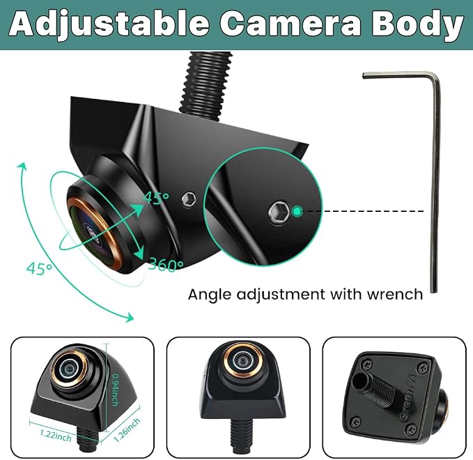 GreenYi Trajectory Backup Camera for VW Audi + AHD 720P Car Rearview Camera