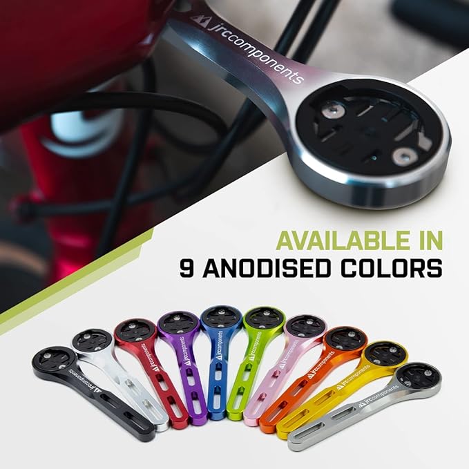 JRC Components Amplitude Underbar Computer Mount for Road & Gravel Bikes | Compatible with Garmin Edge Computers | Lightweight Aero Handlebar Mount for Bicycles (Acid Green)