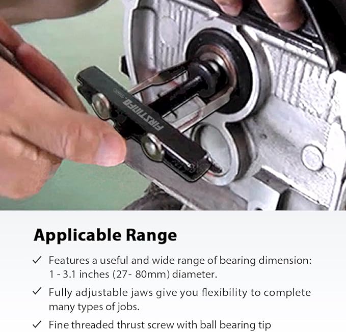 FIRSTINFO F3281C Crankshaft Camshaft Seal Remover Separator Puller with 2 Pairs of Hooks (4.6 Inch Long x 2 + 2.87 Inch Long x 2) Set