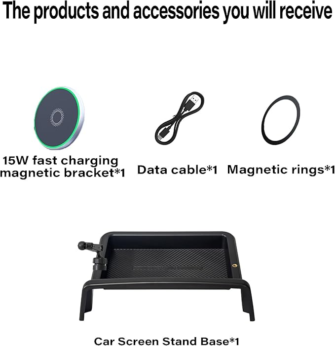 Car Phone Holder for Chevrolet Blazer 2023 2024 2025 2026 Accessories 10.2 Inch Touch Screen Fixed Clip 15W Fast Wireless Charger Cell Phone Mount with Dashboard Storage Tray