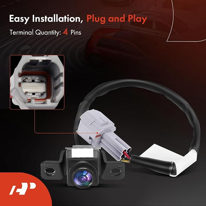 A-Premium Rear View Backup Camera Compatible with Hyundai | Parking Camera for 2012-2017 Veloster - Replace# 957602V000