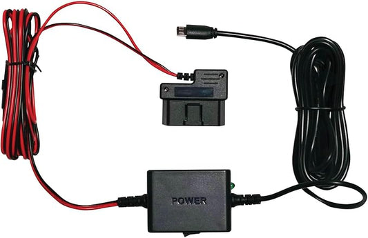 Cobra 2.5A DIY Hardwire Kit Designed for Cobra and Drive HD Products: OBDII Port to Micro-USB, 15ft Cable, Intelligent Power Management, Enables Parking Mode and Motion Detection Feature