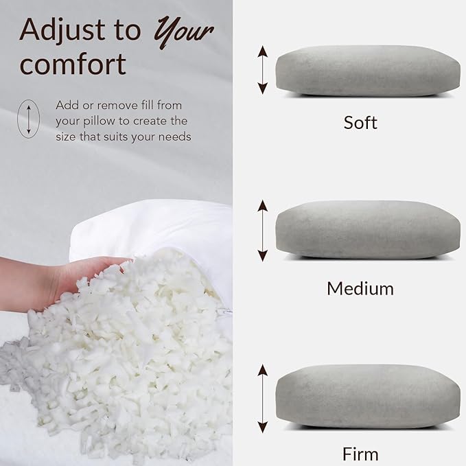Head Recliner Pillow Adjustable Shredded Memory Foam Headrest Pillows for Recliner Chairs,Non-Slip Velvet Cushion for Pain Relief Neck Support Pillow for Travel Home Sofa Armchair with Zipper Cover