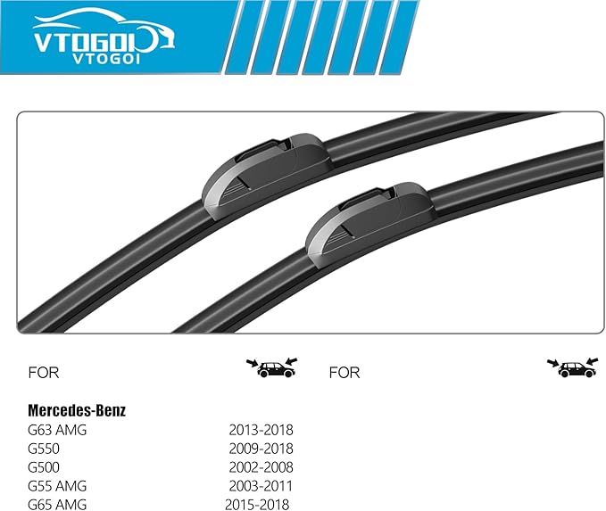 OEM Windshield Wiper Blades Replacement for Mercedes-Benz G63 AMG 2013-2018 G55 2003-2011 G550 2009-2018, All Weather Original Factory Quality Front & Rear Wipers Set 16"+16"+15" (Pack of 3)