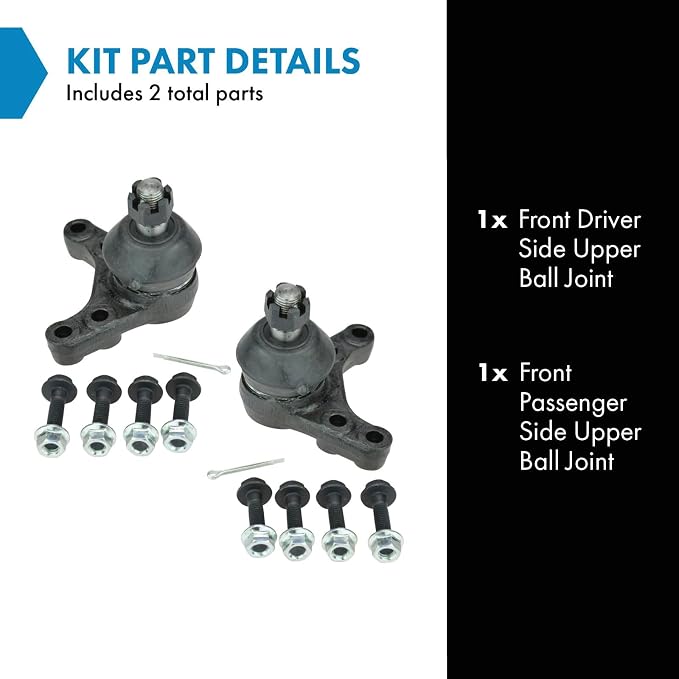 TRQ Front Upper Ball Joint Set Compatible with 1995-2004 Toyota Tacoma