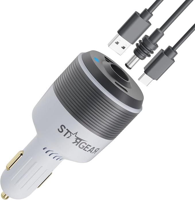 Starlink Mini Car Adapter, 3-in-1 Car Charger for Starlink Mini,12V to 24V DC Step Up Converter with Dual USB Ports, Cigarette Lighter Adapter for Starlink Mini Power Supply,Ideal for RV,Boat