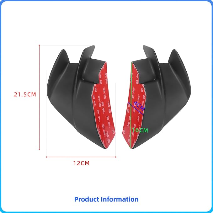 Motorcycle Winglets Wind Deflector Fairing Kits for Kawasaki Ninja ZX-4RR ZX-4R ZX-25R 2019-2024 Winds Spoiler Trim Exterior Adhesive Accessories (Forged Color)
