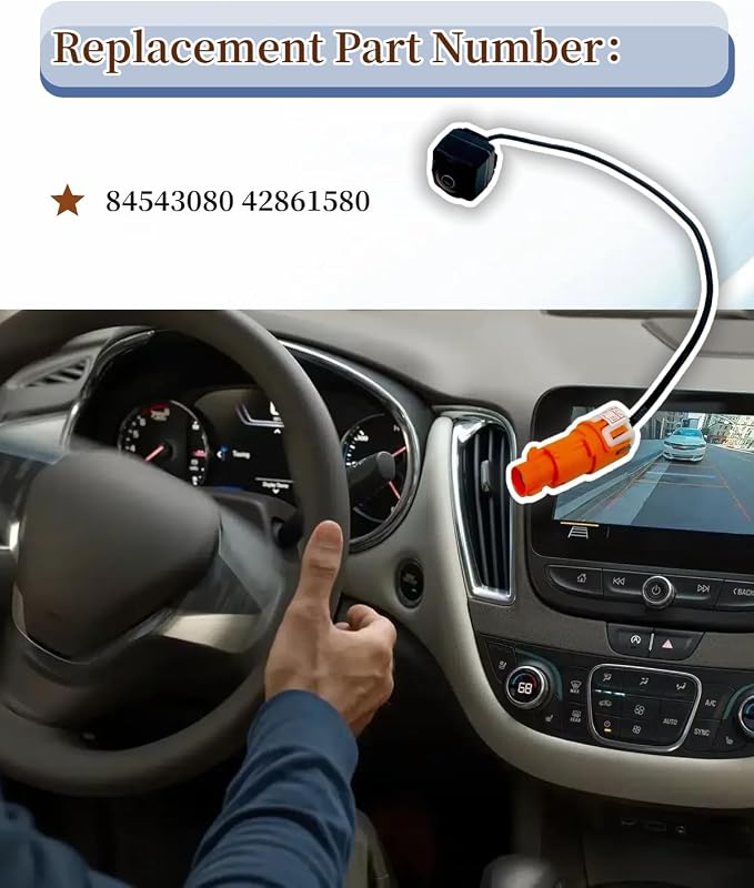 42861580 Backup Rear View Camera 84543080 Fit for Chevy Malibu 1.5L 2023 2024 4Cyl Reverse Parking Assist Installation Monitor Systems