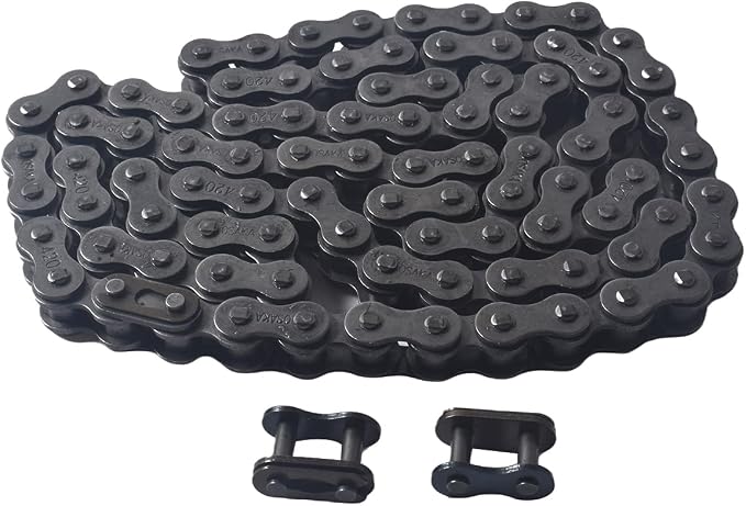 Mini Bike Jackshaft Assembly Cover with Chain Tensione 420 Chain 90&42 links Fit For Coleman CT200U CT200U-EX BT200X, Axis M200, for Baja Warrior MB200 196cc 212cc 200cc 6.5HP Engine