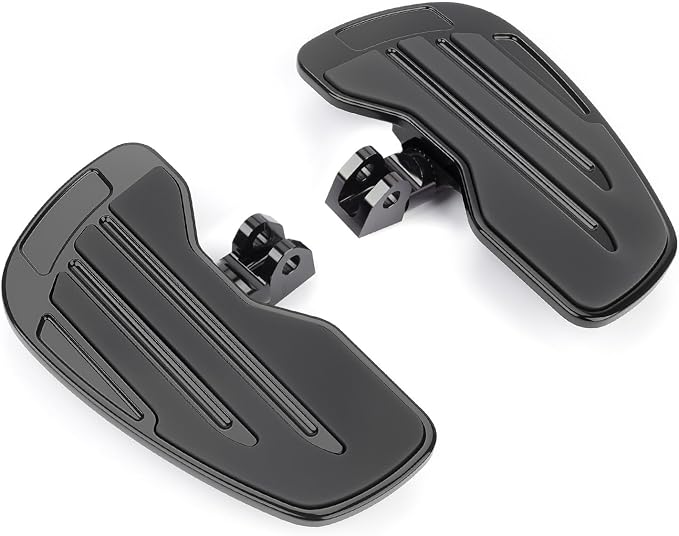 Anti-Slip Rider Floorboards Compatible with Honda Rebel 300 500 CMX300 CMX500 2017-2025 Front Footpegs Driver Aluminum Highway Pegs Accessories (Gloss Black A)