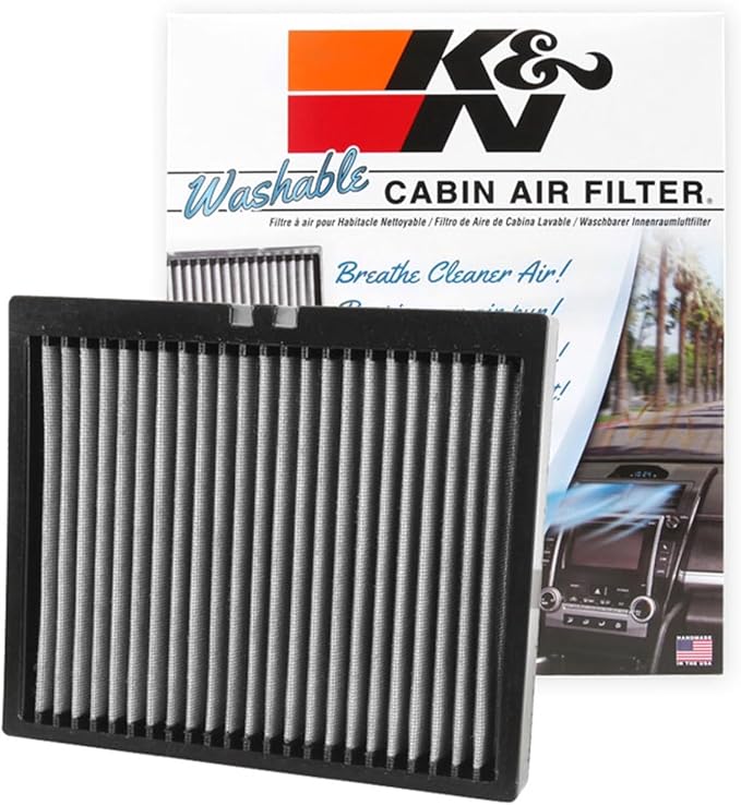 K&N LIFETIME Cabin Air Filter: Premium, Washable, Clean Air for your Cabin: Compatible with 2010-2024 Buick/Cadillac/Chervolet: (See Product Description for Select Models), VF2040