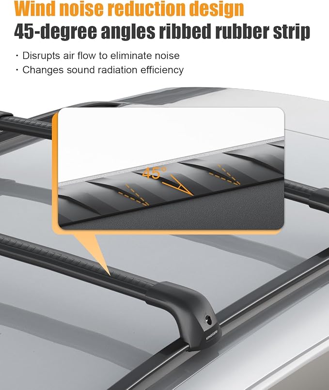 KINGGERI 330lb Lockable Roof Rack Cross Bars Compatible with Kia Telluride 2019-2026 EX S SX SX-Prestige, Heavy Duty Rooftop Aluminum Roof Rails Crossbars Cargo (Not for LX, X-Line or X-Pro)