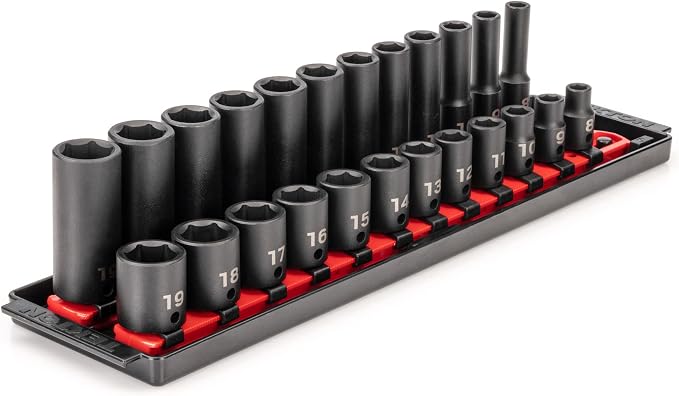 TEKTON 3/8 Inch Impact Socket Set, 24-Piece | SID91209