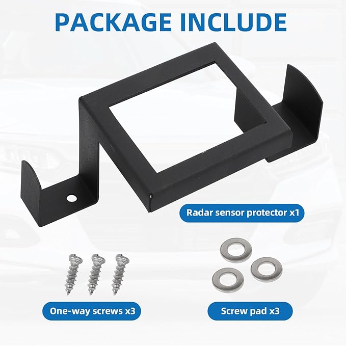 Radar Sensor Protector Compaible with Honda Accord All Models 2017-2022, Vehicle Front Radar Sensor Protection Accessory for Honda Accessories with Screws, Black