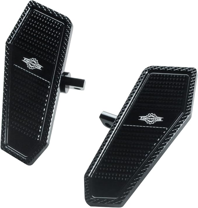 Black 8.5" Long Rider's Mini Floorboard Foot Pedal Pad Fits for Harley Davidson 2017-Before FX Dyna Softail FXDB FXD FXDF FXDWG FXSB FXST FXSTS FXSTSB (Black)