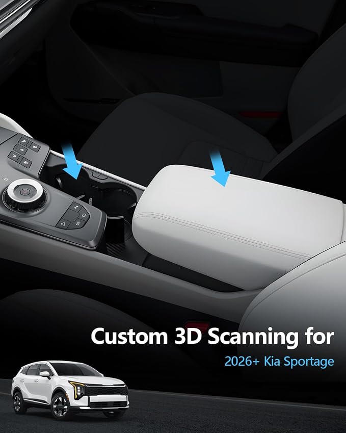 SKTU 2Pack for 2026 Kia Sportage Center Console Organizer for 2026+ Kia Sportage (LX/EX/X-Line/SX/SX Prestige/X-Pro Prestige) Console Tray & Cup Holder Kia Sportage 2026 Accessories ABS Insert Tray