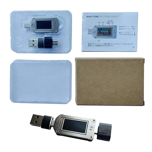 TC66C USB Meter 30V 5A Type-C Voltage Current Power Meter, PD Trigger, Charger Power Bank Tester, Color Digital LCD Display USB Tester AVHzY