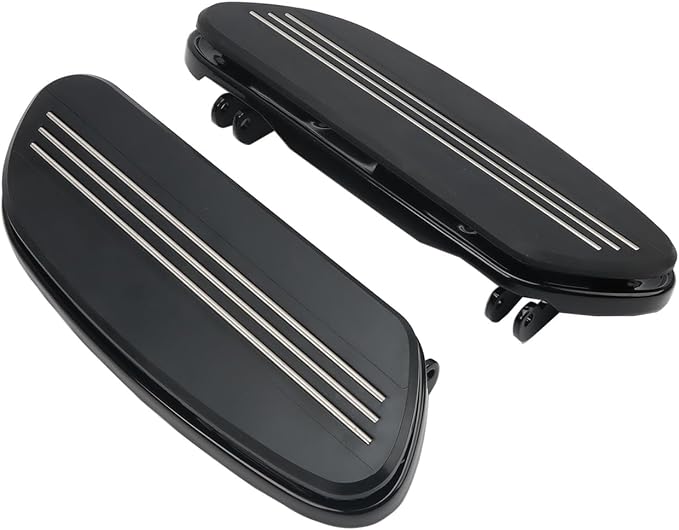 Streamliner Rider Driver Footboards Compatible with Harley Touring Road King, Street Glide, Electra Glide，Road Glide 1986-2024, Softail 1986-2017, FLD 2012-2016 Black