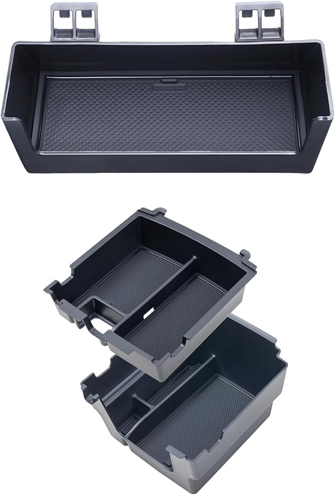 TOPINSTALL Sun Visor Sunglass Holder and 2-Layer Trays Compatible with 2025 Ford Bronco 4 Doors Automatic Transmission ONLY, Interior Organizer (Not for Manual Transmission & 2 Doors & Bronco Sport)