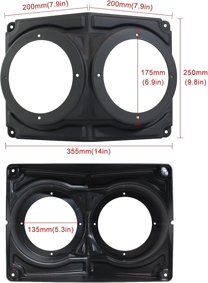 UTV Speaker Enclosure, 6.5-inch Universal Waterproof and Dustproof Overhead Speaker Box Compatible with Polaris RZR,Can Am X3,UTV Vehicles.