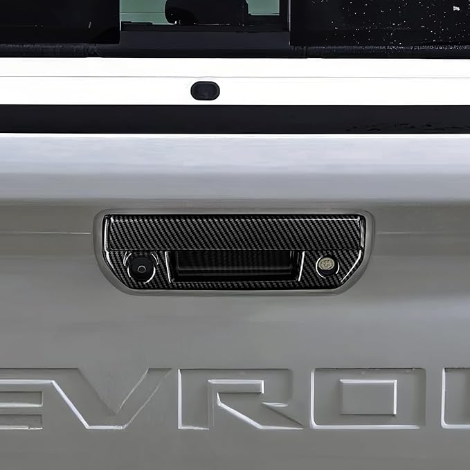 Car ABS Carbon Fiber Rear Trunk Door Handle Cover Interior Trim Decal for Chevy Colorado/GMC Canyon 2023 2024 2025 Accessories