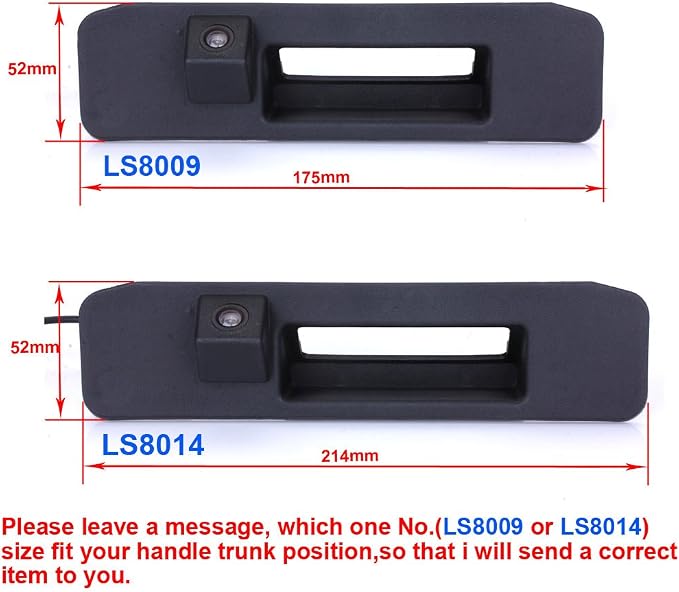 Car Reversing System Parking Assistance-Waterproof Trunk Handle Reversing Camera, for Mercedes Benz A C GL GLA GLC ML M V Class Vito Kasten Tourer W447 W448 V250 W166 X156 GLA200 S205 A180 C117 W176