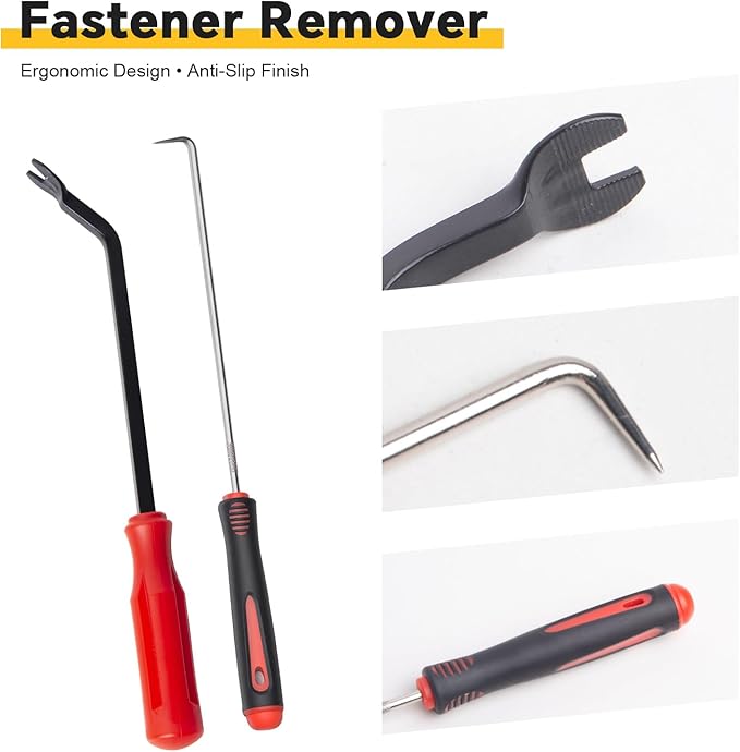 Ratchet Screwdriver 7 PCS Auto Trim Removal Tool Kit, No-Scratch Car Interior Disassembly Set for Dash Radio Audio CarPlay Screen Upgrade & Reverse Camera Installation