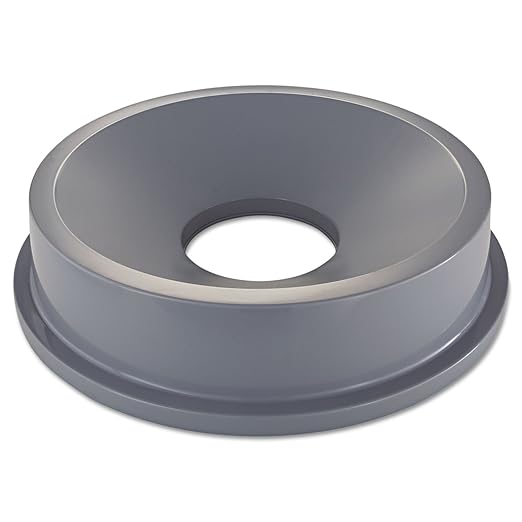 Rubbermaid Commercial Products Trash Can Funnel Top/Lid 32-Gallon Gray Hands-Free Disposable Compatible with The Rubbermaid 32-Gallon Garbage Bins for Indoor/Outdoor/Garage