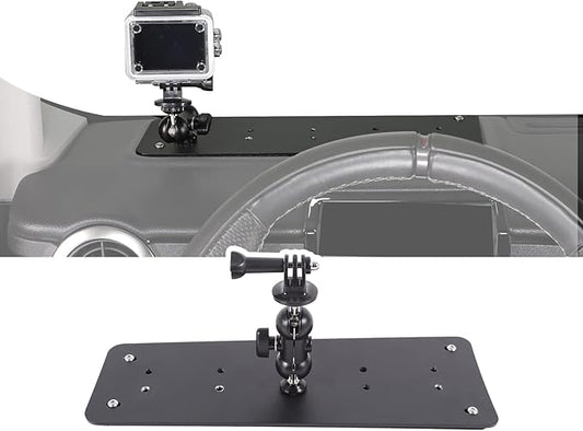 Car Central Control Multi-Function Action Camera Bracket Compatible with Ineos Grenadier 2020-2026 Dash Panel Track Action Camera Bracket Insert Accessories (Type H, Style B)