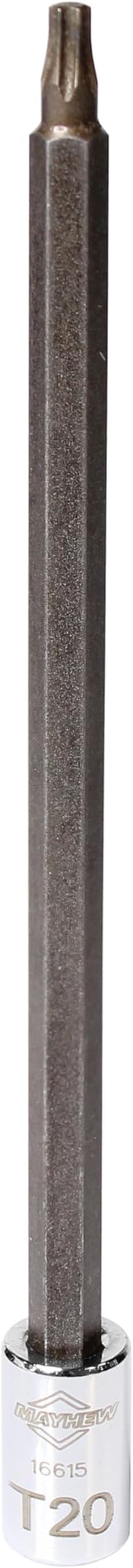 Mayhew Tools 16042 Torx Insert Socket Bit Set, Chrome, 6-Piece Long-Length