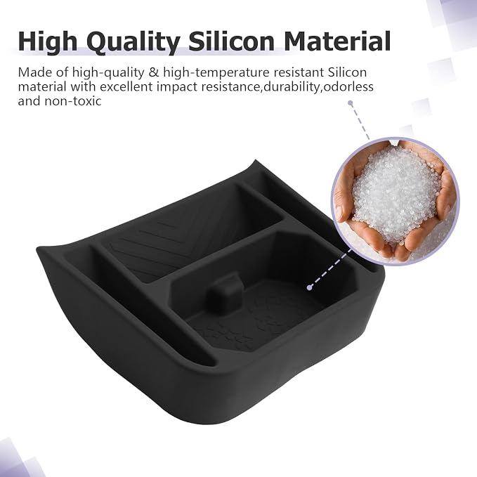 LUWU Center Console Organizer for 2024 2025 2026 Toyota Land Cruiser Accessories Armrest Storage Box Tray Rear Seat Organizer Insert Tray Silicone Material Land Cruiser 250 2025 2026 Accessories