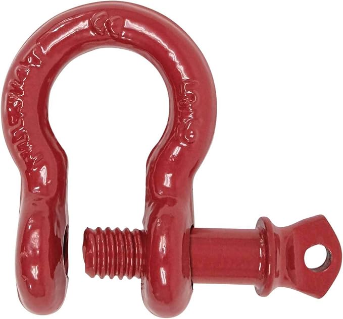 Mytee Products 5/16" Anchor Shackle Forged Carbon Steel w/Alloy Screw Pin WLL # 0.75 Ton (1,500 Lbs.)|Double Rust Protection Heavy Duty D Ring Shackle for Towing, Rigging & Vehicle Recovery (10 Pack)