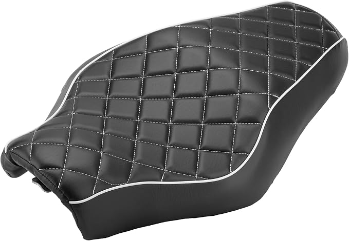 2-Up Driver Passenger Seat for Harley Sportster 883 1200 Diamond | 2004-2006 & 2010-2016 XL1200 XL883, Leather Cover, Front Rear Riding, Easy Direct Replacement, Waterproof and Dustproof