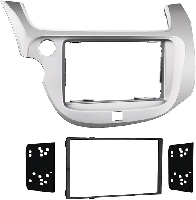 Metra 2009 - 2013 Honda Fit Dash Kit Double Din for Radio Install Silver & 40-HD10 Factory Antenna Cable to Aftermarket Radio Receivers for Select Honda/Acura Vehicles