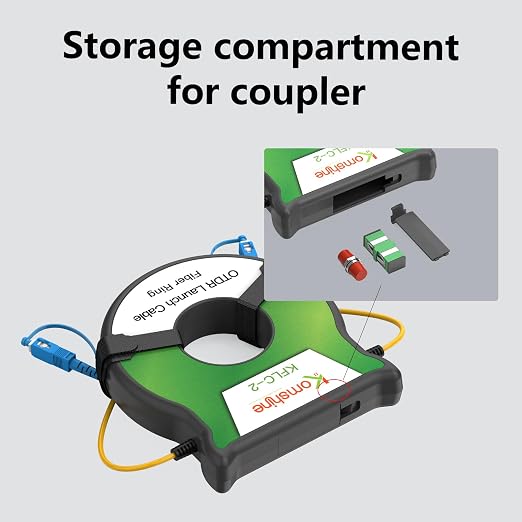 FTTH Launch Fiber Cable SC UPC to LC UPC Connectors OTDR Launch Cable Box Multi Mode MM Fiber 62.5/125um for 500 Meters Fiber Optic Dead Zone Eliminator Used with Optical OTDR