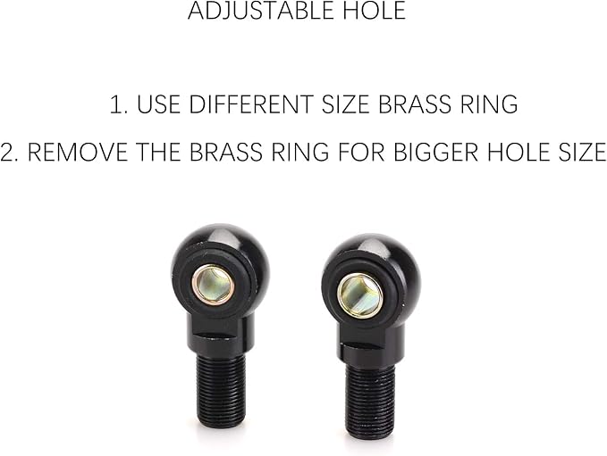 375mm 14.76inch Motorcycle Pair Rear Air Shock Absorbers Fit for Honda Yamaha Suzuki Kawasaki Dirt Bike ATV Scooters Gold & Black
