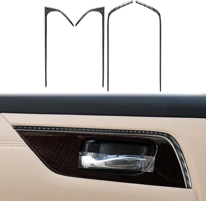 Soft Real Carbon Fiber Compatible with Nissan Altima 2013 2014 2015 2016 2017 2018 Interior Accessories Interior Door Handle Decorative Strip
