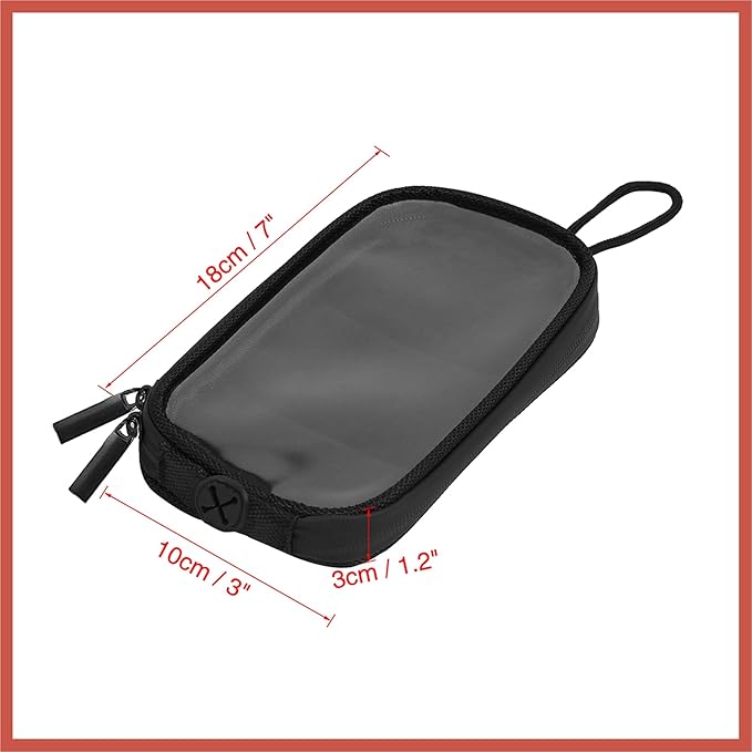 ACROPIX Universal 7'' Magnetic Tank Bag with Headphone Hole PU Leather Waterproof Motorbike Saddlebag for Motorcycle Car Parts