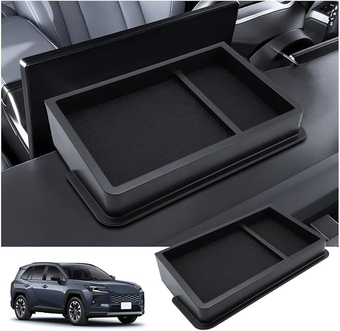 2026 R AV4 Dashboard Organizer Only For 2026 Toyota R AV4 (LE/SE/XLE/XLE Premium/Woodland) 10.5-Inch behind screen organizer Dash Hidden Tray Center Console Storage Bin 2026 R AV4 Interior Accessories
