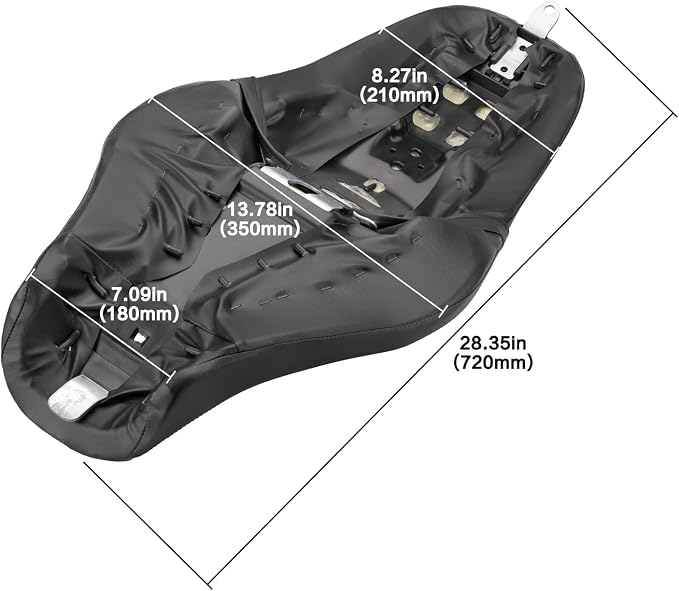 2-Up Driver Passenger Seat for Harley Sportster 883 1200 Black | 2004-2006 & 2010-2016 XL1200 XL883, Leather Cover, Front Rear Riding, Easy Direct Replacement, Waterproof and Dustproof