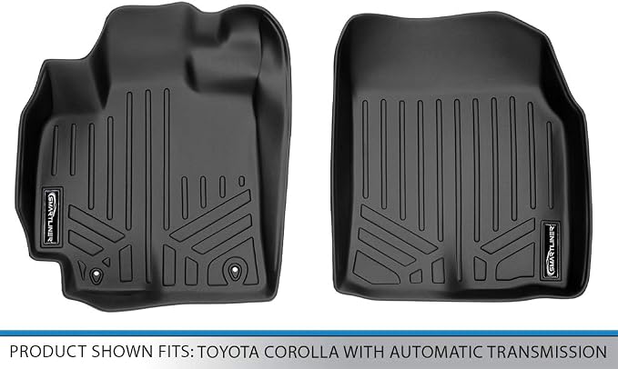 SMARTLINER Custom Fit Floor Mats 1st Row Liner Set for 2009-2013 Toyota Corolla